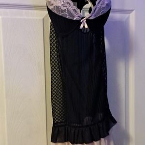 Black and Pink Sheer Teddy